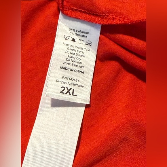 LuLaRoe Tank top Off Duty Momma Red 2XL vacation beach motherhood cruise NWT mom - Picture 10 of 15